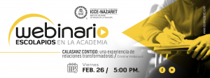 QUINTO WEBINARIO ESCOLAPIOS EN LA ACADEMIA